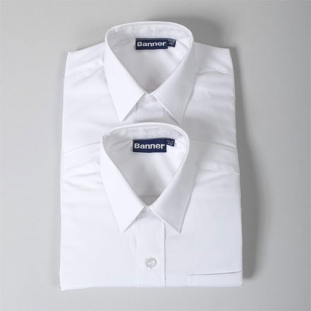 Classic Fit White Short Sleeve Shirts