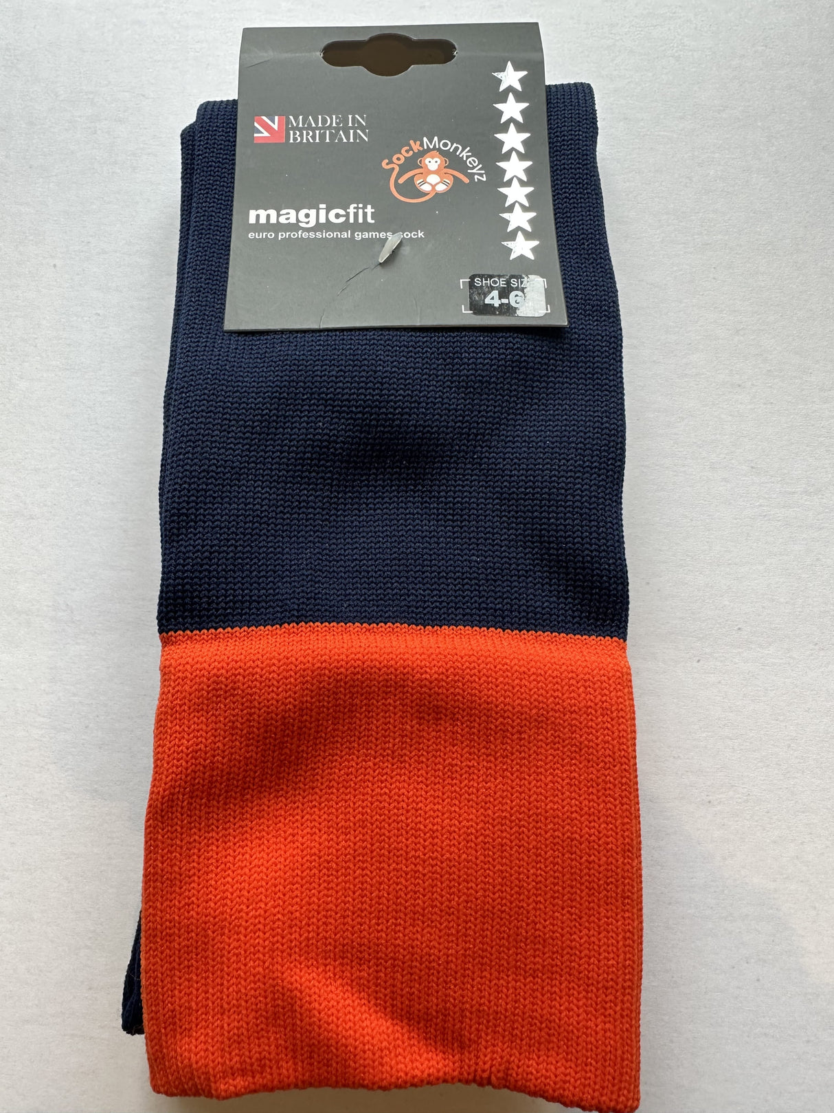 Rodmarton Primary School Navy & Orange Games Socks