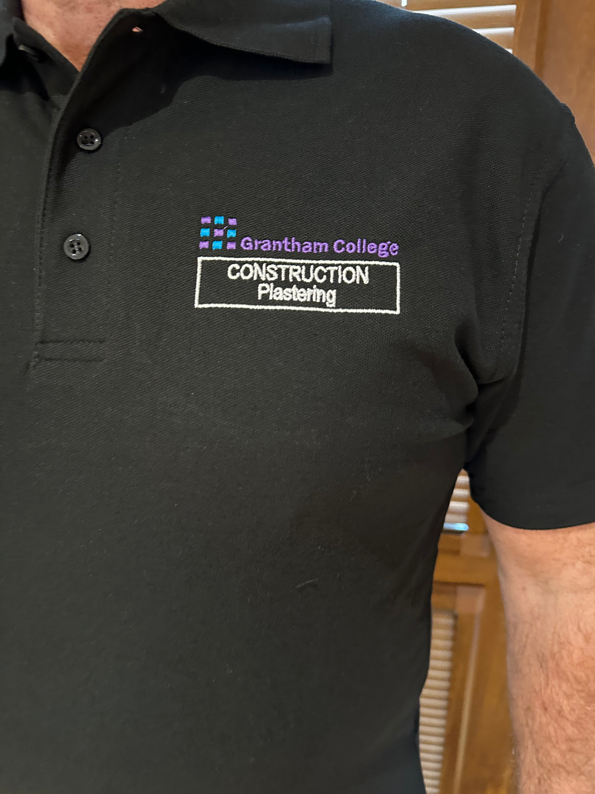 Black Polo Shirt for Construction - Plastering