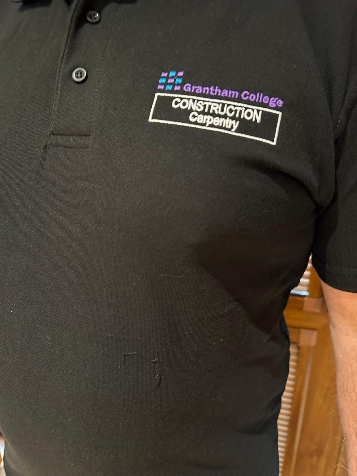 Black Polo Shirt for Construction - Carpentry