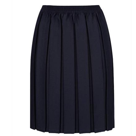 Junior Box Pleat School Skirt - Navy