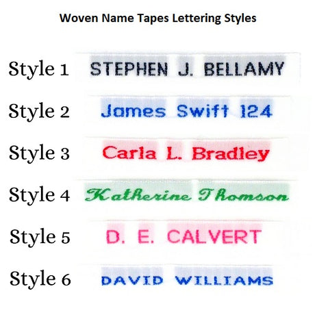Sew On Woven Name Tapes