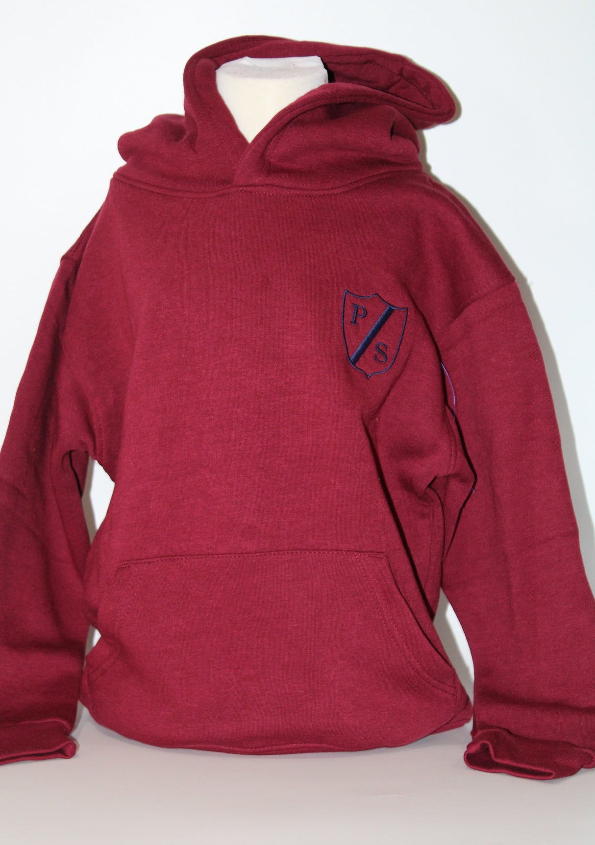 Burgundy Hooded Top with Logo