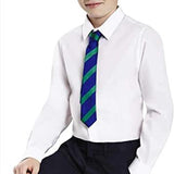 Boys White Slim Fit Long Sleeve Shirts Twin Pack