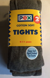 Kids Cotton Rich Tights Pack of 2 - All School Colours