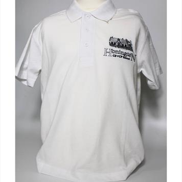 White Polo Shirt With Honington School Logo
