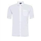 White Short Sleeve Regular Fit School Shirts - Twin Pack