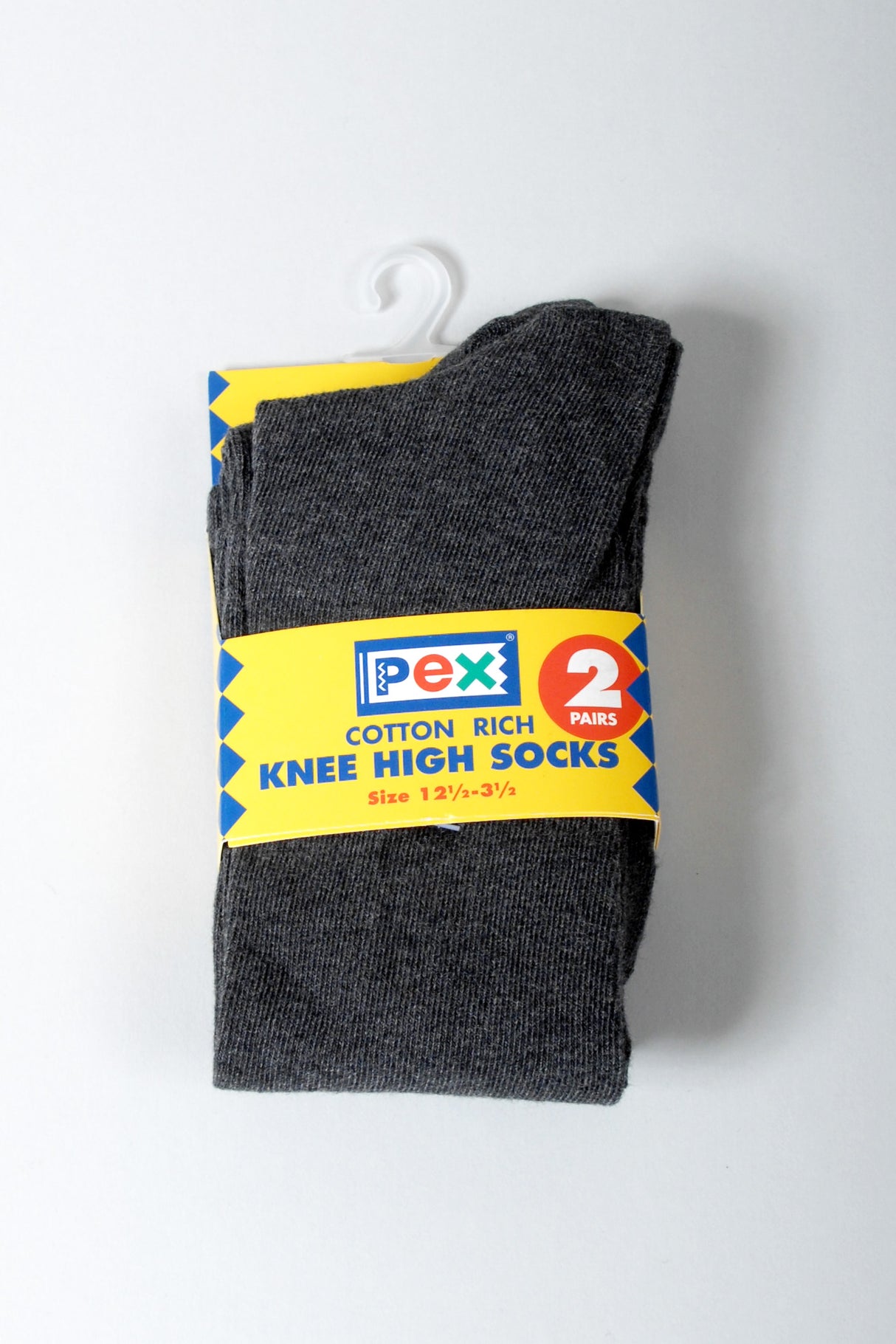 Charcoal Grey Knee Socks.  2 Pair Pack.