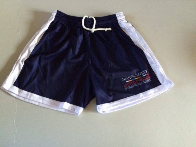 Navy & White Sports Shorts