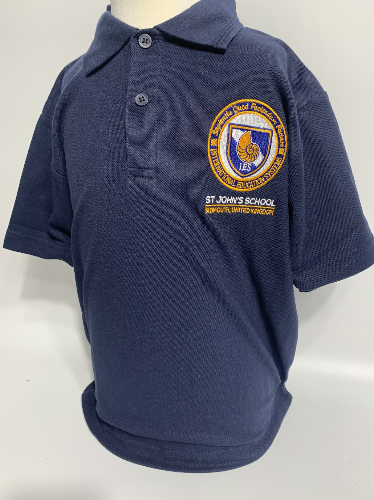 Navy Polo Shirt with School Logo