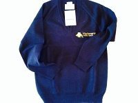 Navy Knitted V Neck Pullover (Years 5 & 6 only)