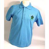Sky Blue Polo Shirt With School Logo