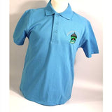 Sky Blue Polo Shirt With School Logo