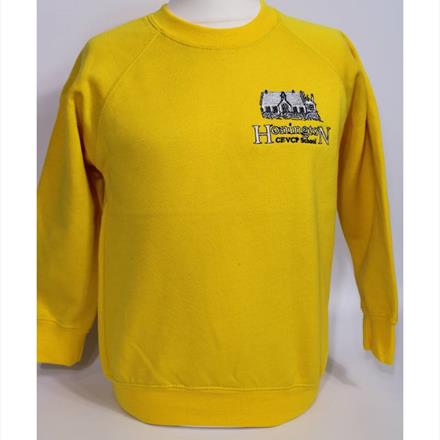 Honington School Yellow Sweatshirt With Logo